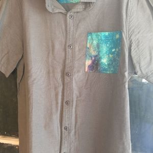 Galaxy Pocket Button Down Tee